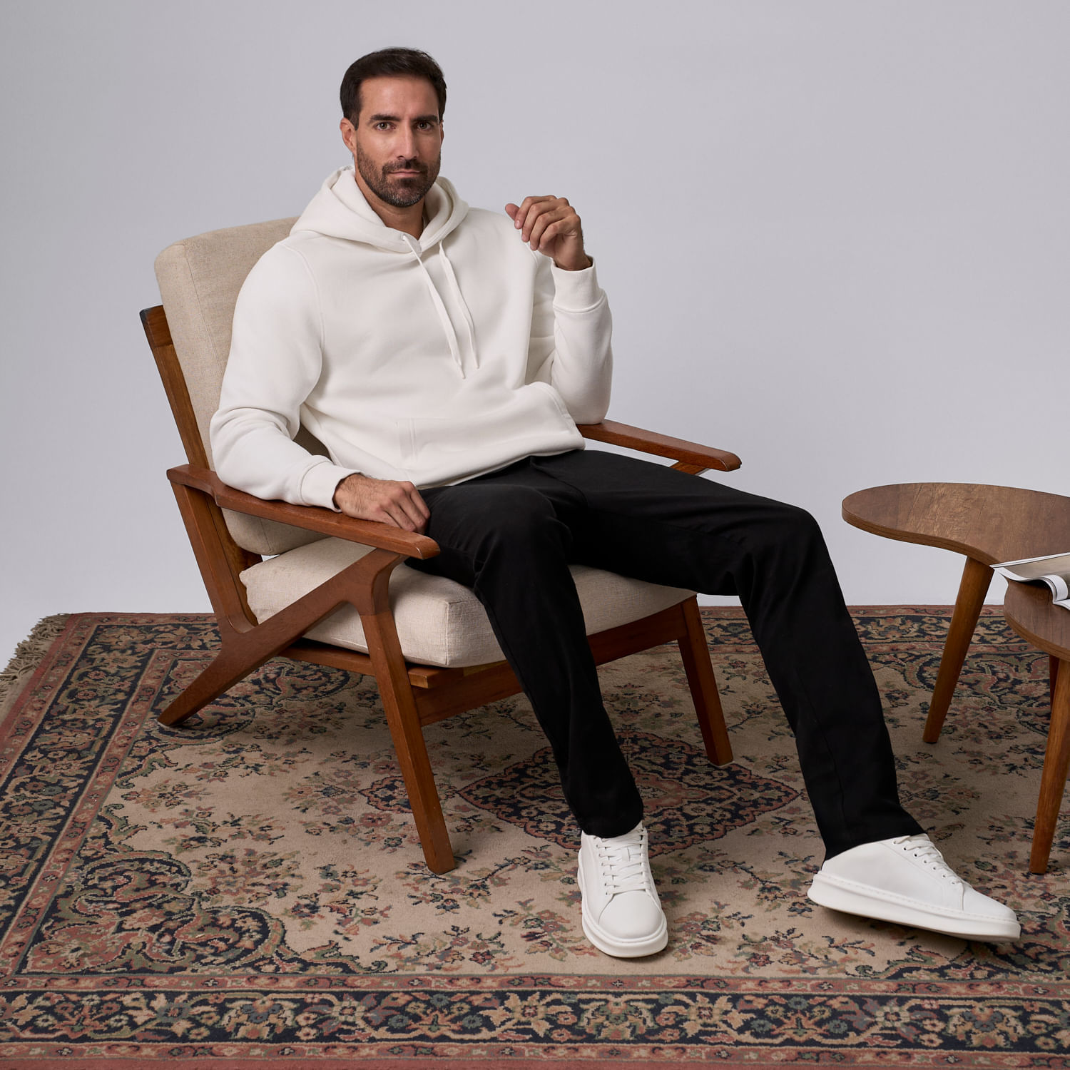 Polera Con Capucha Hombre Quality Malabar Beige Talla L