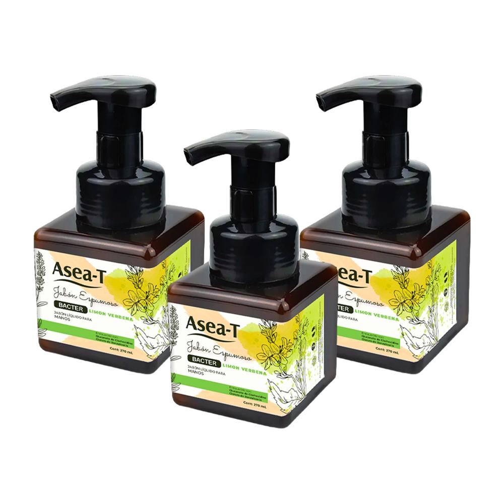 Asea-T Jabón Espumoso Bacter Limon Verbena X 270Ml 3Und