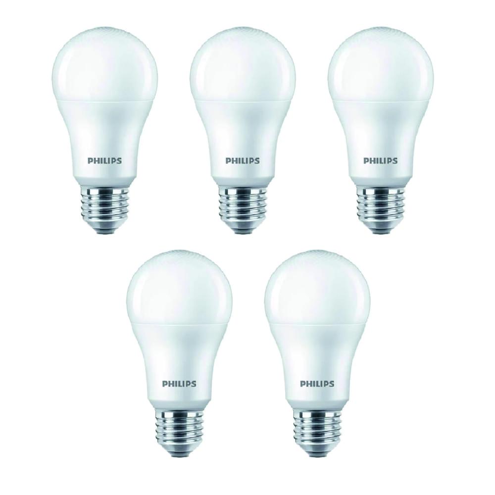 Pack x5 Foco LED 13W Luz Cálida Philips EcoHome E27 3000K