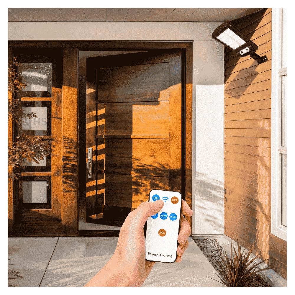 Lámpara Solar Para Exterior Con Sensor De Movimiento Y Control Remoto