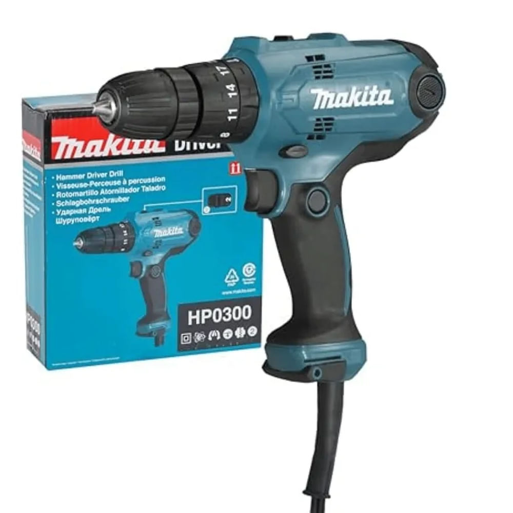 Taladro Percutor 38 320W Makita HP0300