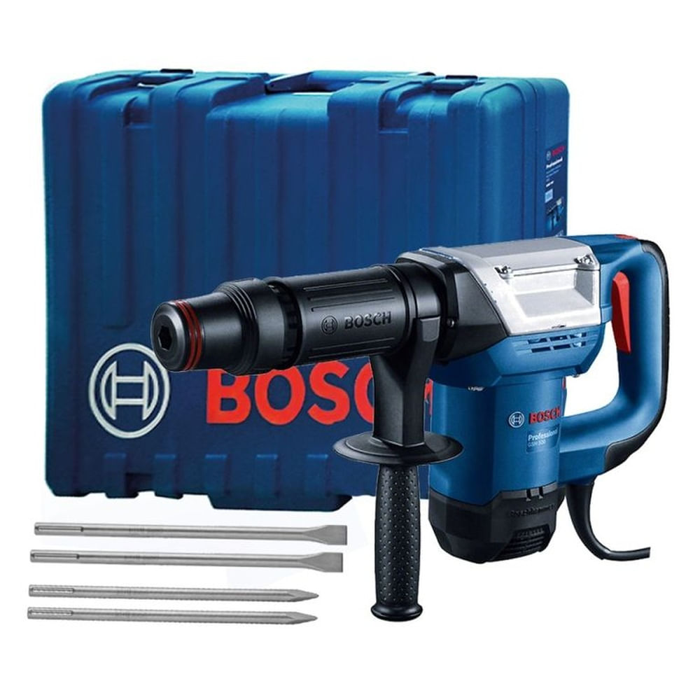 Martillo Demoledor GSH 500 SDS Max 1100W Incl Cinceles y Maleta Bosch