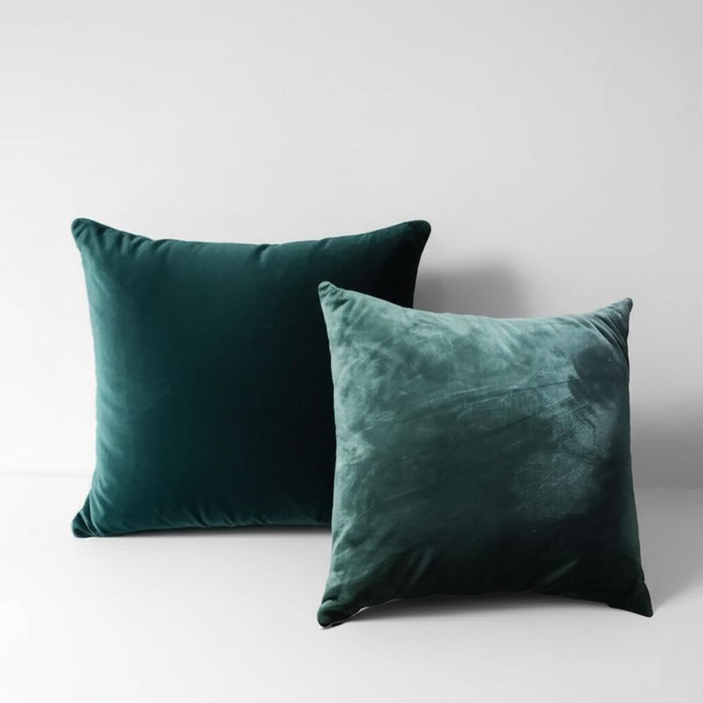 02 Fundas Verdes Petróleo Navideñas Boho 50 X 50 Cm