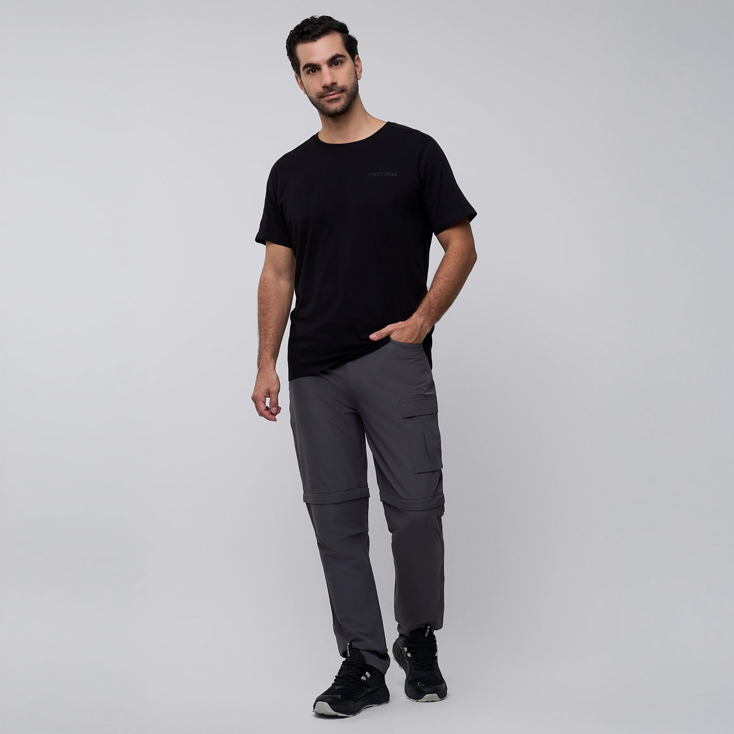 Pantalon De Buzo Hombre Hi-tec Cargo Charcoal L