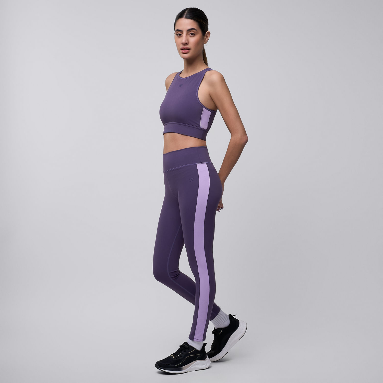 Mallas Deportivas Mujer Podium Block Uva S