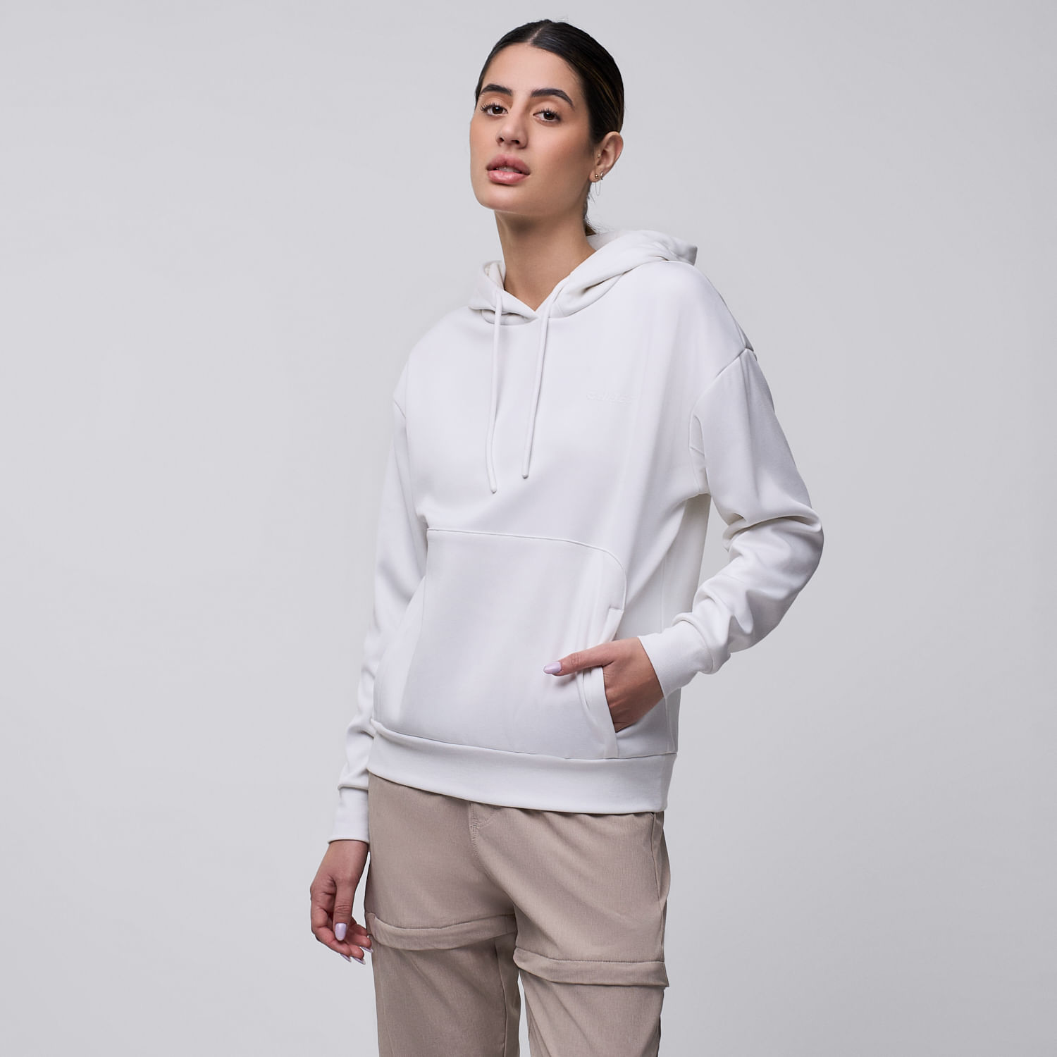 Polera Deportiva Mujer Hi-tec Hoodie Blanco M