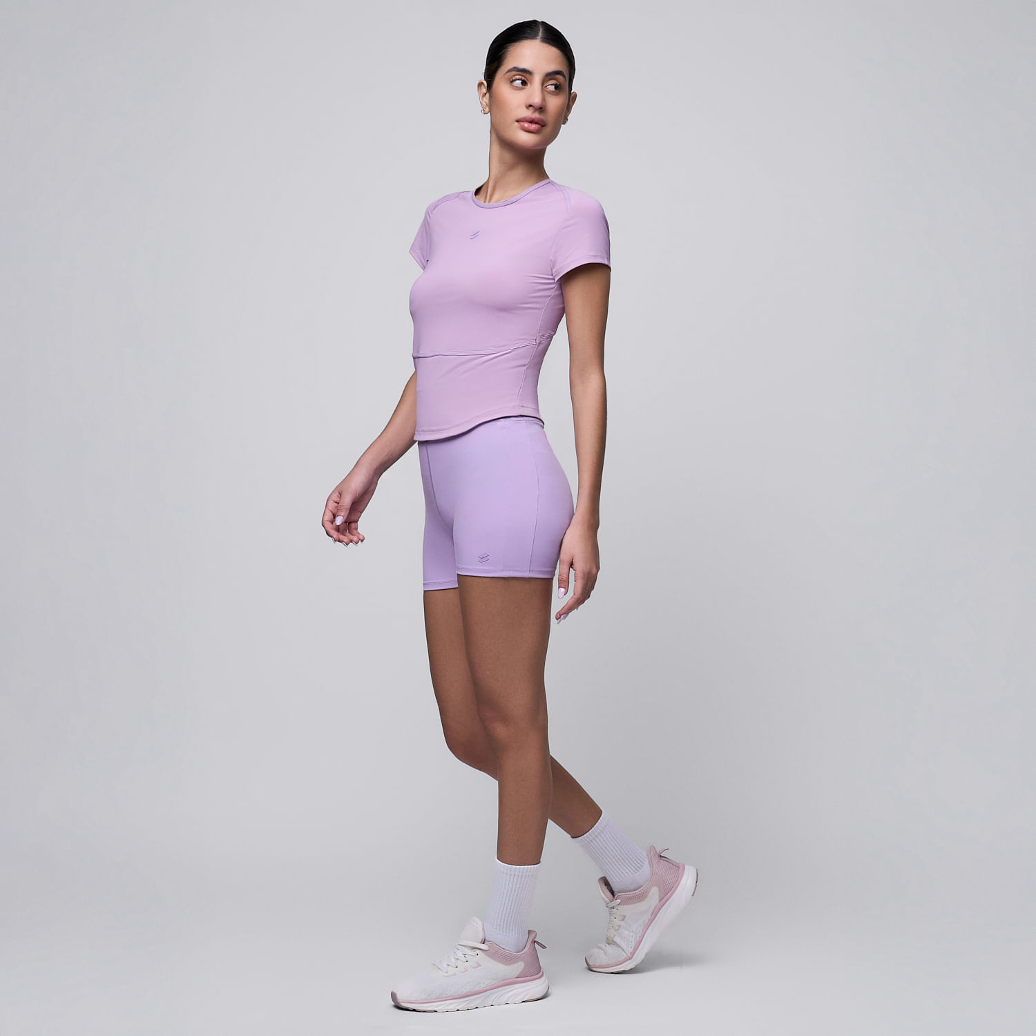 Short Deportivo Mujer Podium Block Lila S