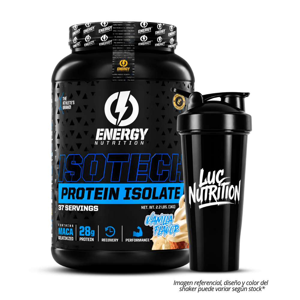 Proteína Isolatada Isotech 1 kg con Shaker - Vainilla