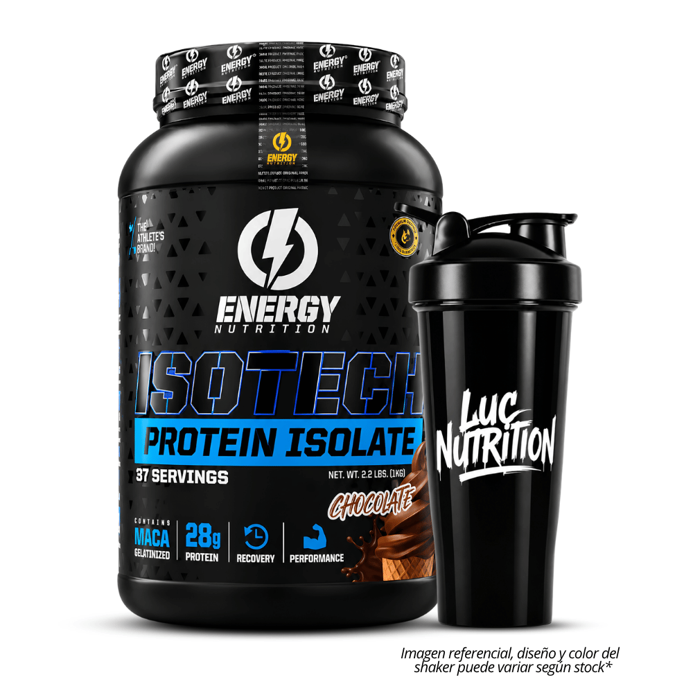 Proteína Isolatada Isotech 1 kg con Shaker - Chocolate