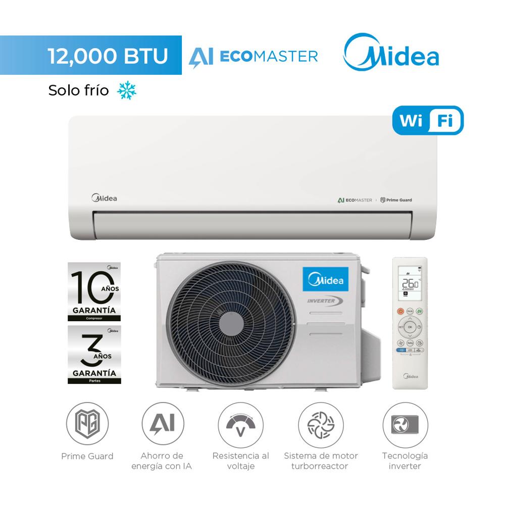 Aire Acondicionado Midea AI EcoMaster Pro 12,000 BTU Inverter WIFI - Frío Solo
