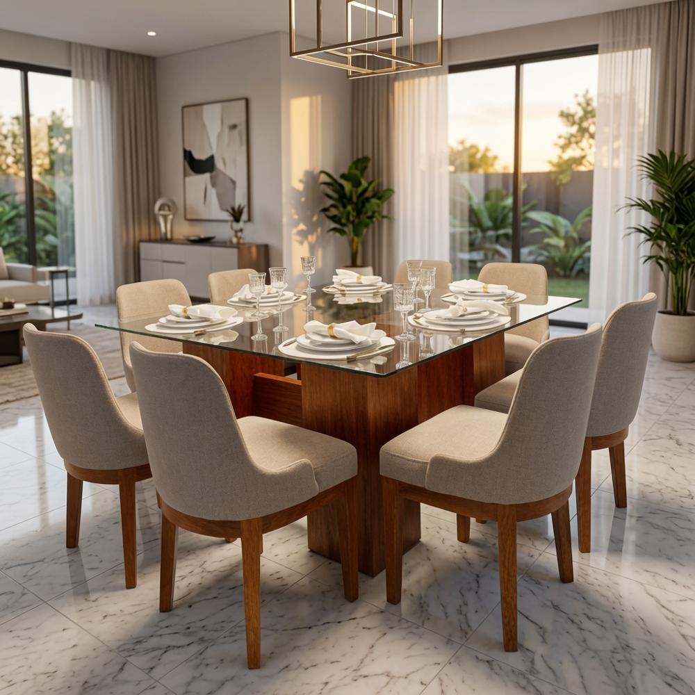 Juego de Comedor Toscana 8 Sillas de Madera TU MESITA