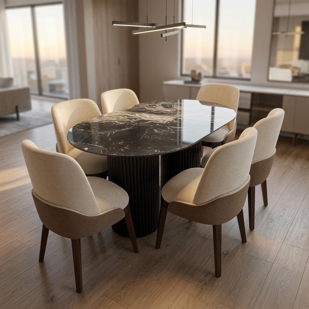 Juego de Comedor Viena 6 Sillas de Madera TU MESITA Juego de Comedor Elegante Viena de Madera 6 Sillas TU MESITA