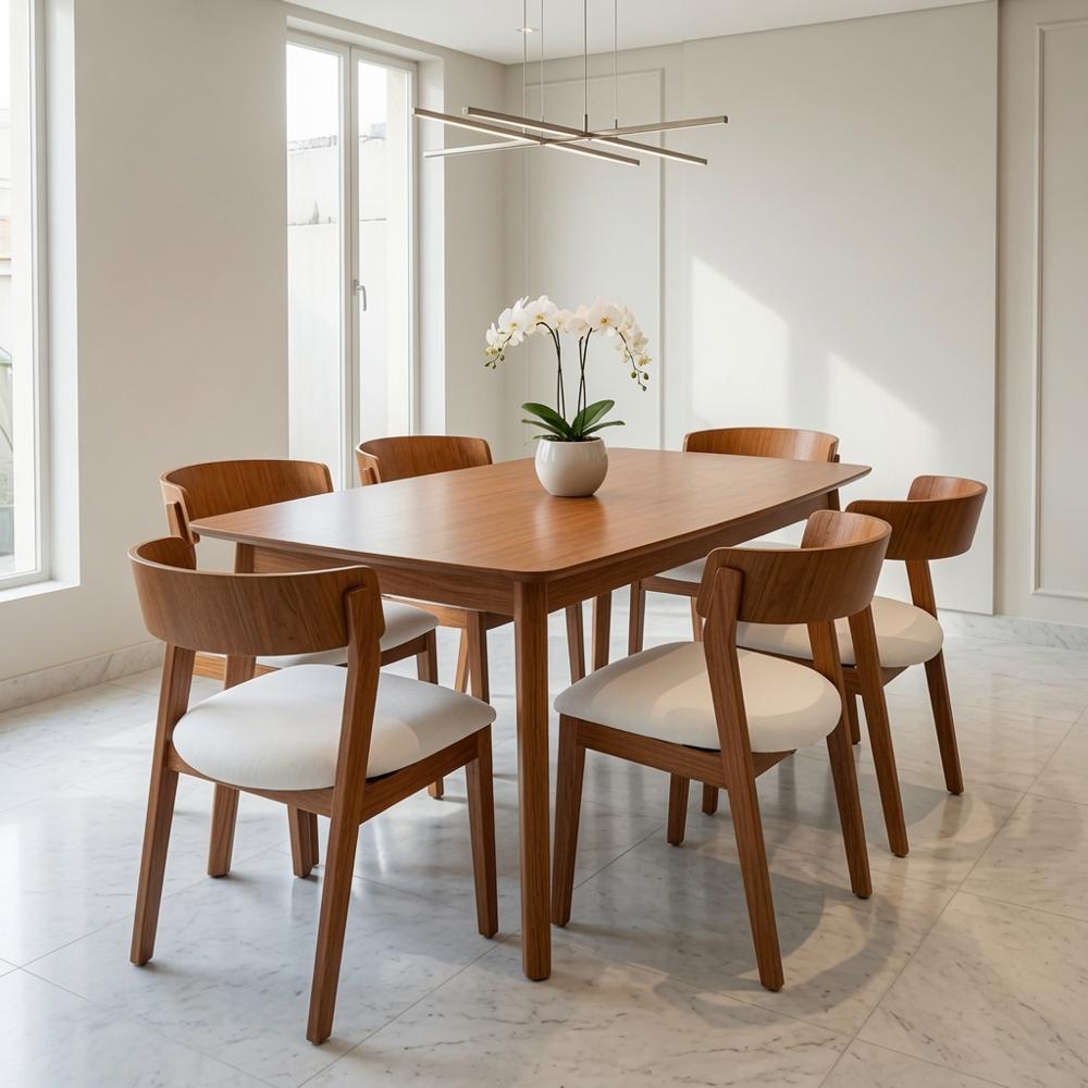 Juego de Comedor Arezzo 6 Sillas en Madera Tornillo TU MESITA