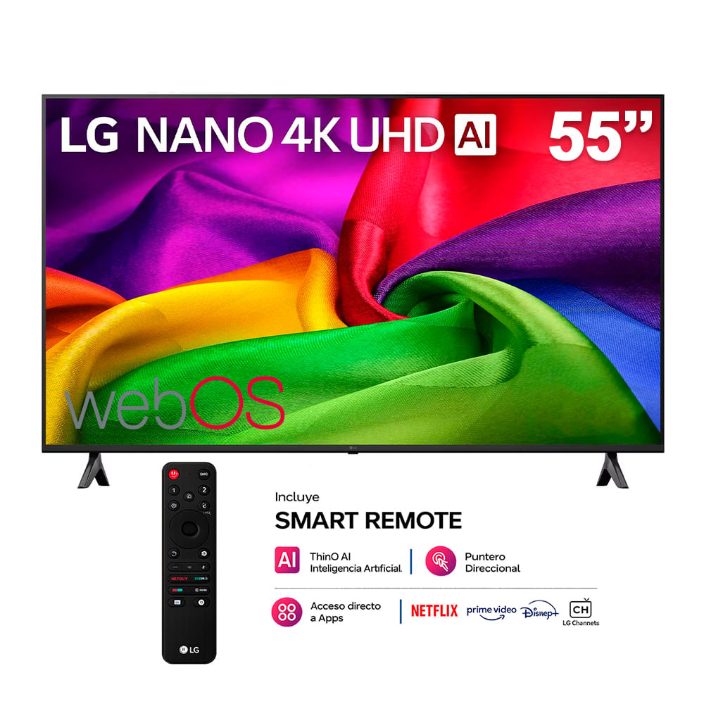Televisor LG 55 Smart Nano UHD 4K 55NU800BPSB con Magic Remoto