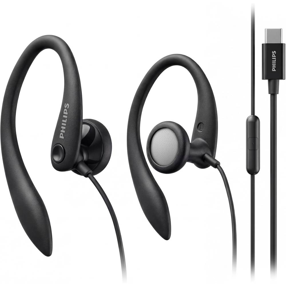 Audífonos Philips SHS3305M2 con Gancho para Oreja USB-C Micrófono Integrado Control de Llamadas
