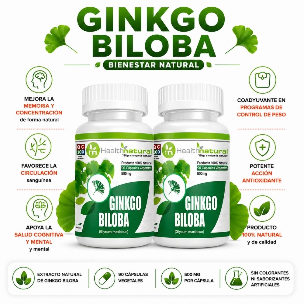 PACK 2 GINKGO BILOBA HEALTHNATURAL 1000MG