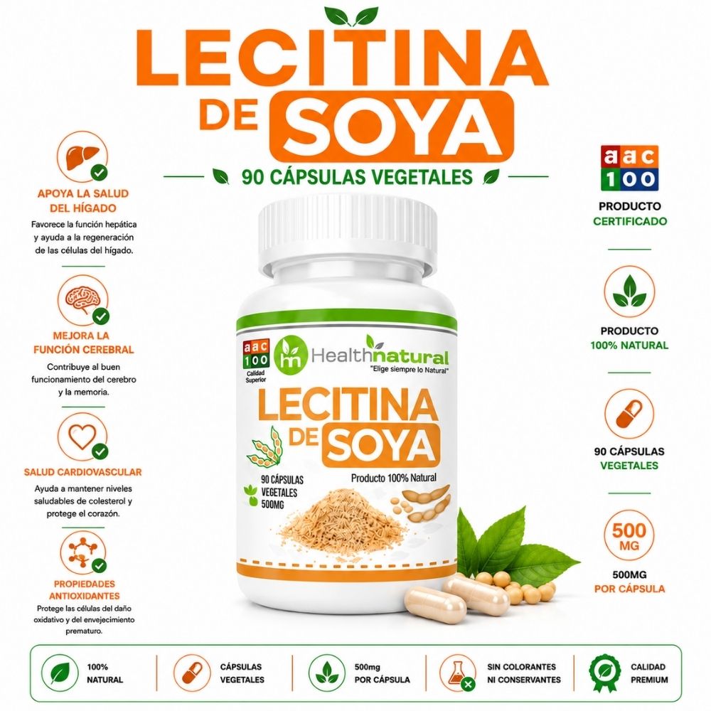 LECITINA DE SOYA HEALTHNATURAL 500MG
