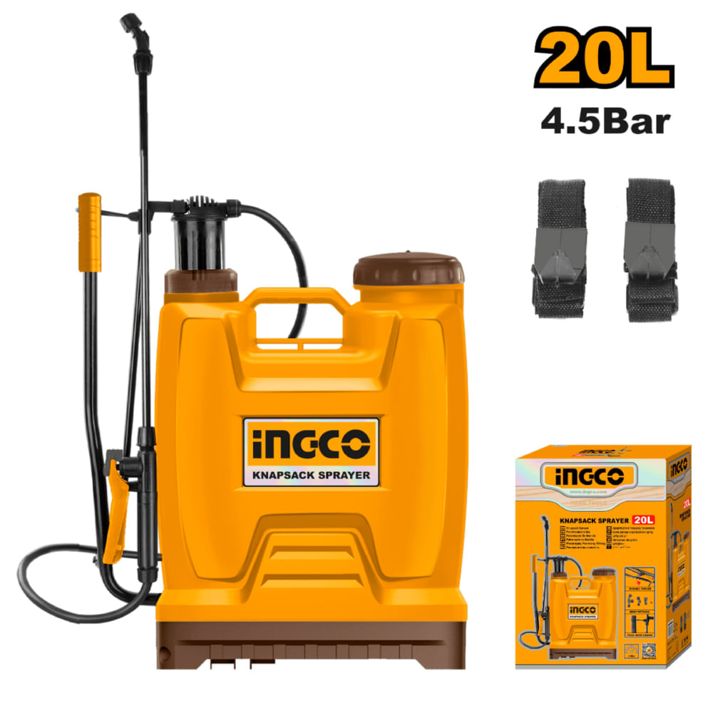 MOCHILA PULVERIZADORA FUMIGADORA INGCO 20L HSPP42002
