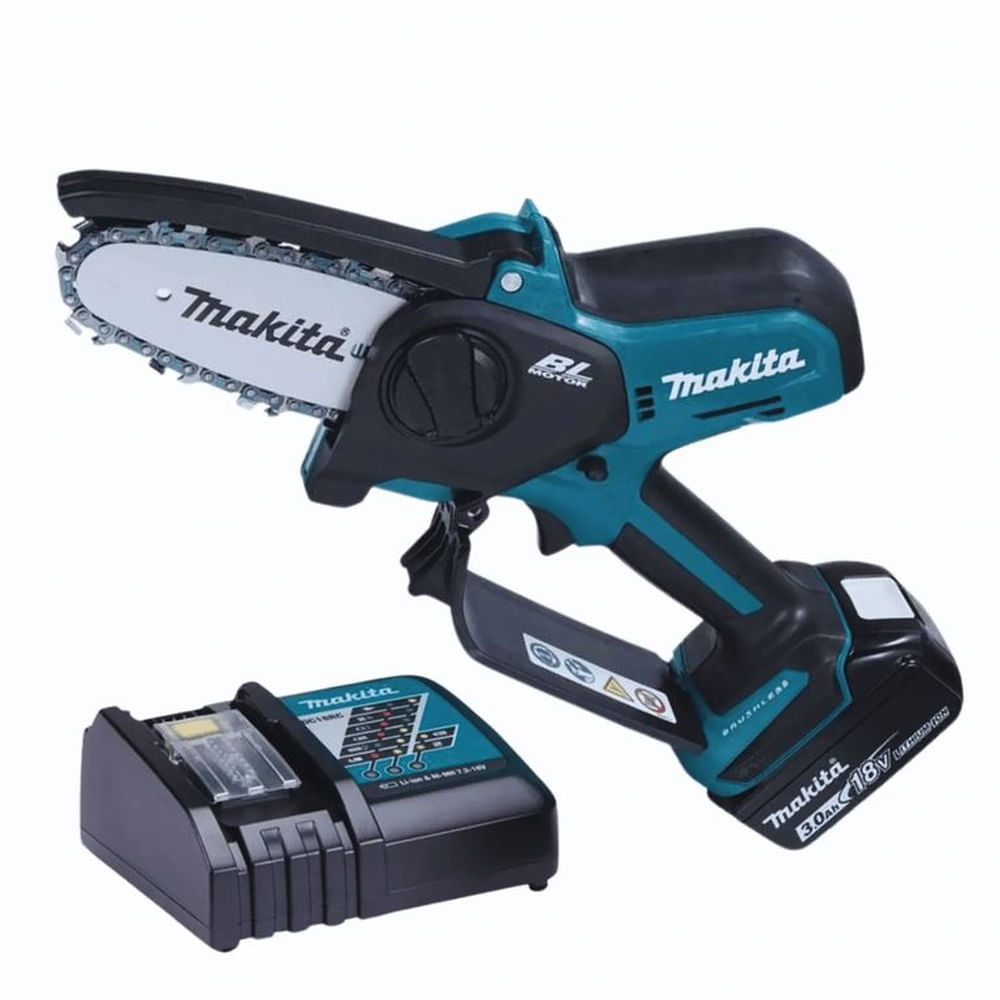 SIERRA DE PODA LXT INC 1 BAT 3AH Y CARGADOR DC18RC MAKITA DUC101Z Turquesa