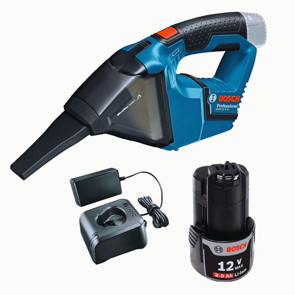 Aspiradora De Polvo Inalám Bosch Gas 12v-li + Bateria Y Cargador