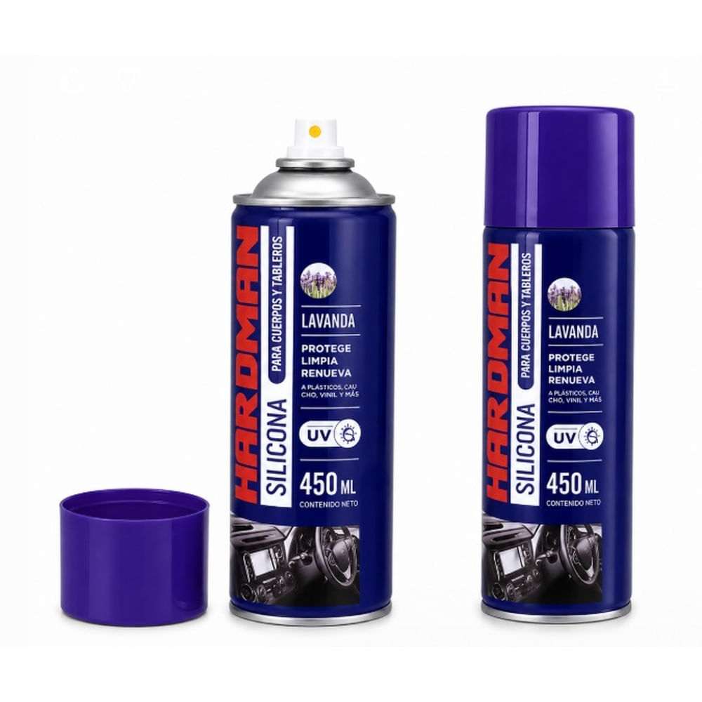 Silicona para Cueros y Tableros Hardman 450 ml Aroma Lavanda