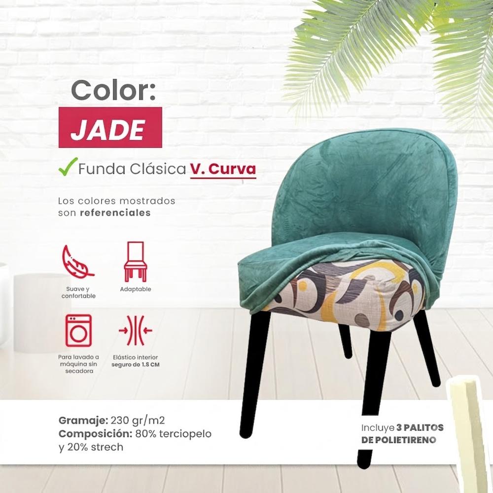 Funda vintage curva de terciopelo 4 unidades - Jade