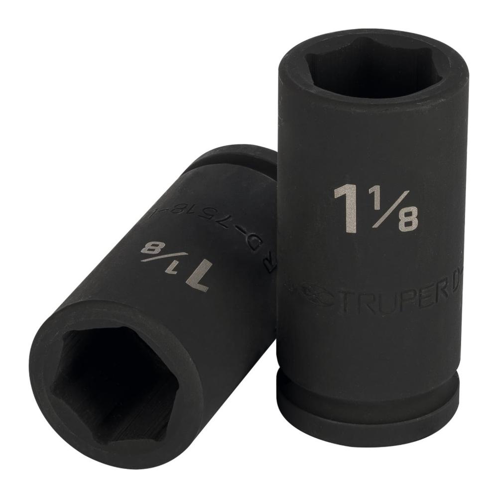 Dado largo de impacto de 1-18 6 puntas cuadro 34 TRUPER 12436