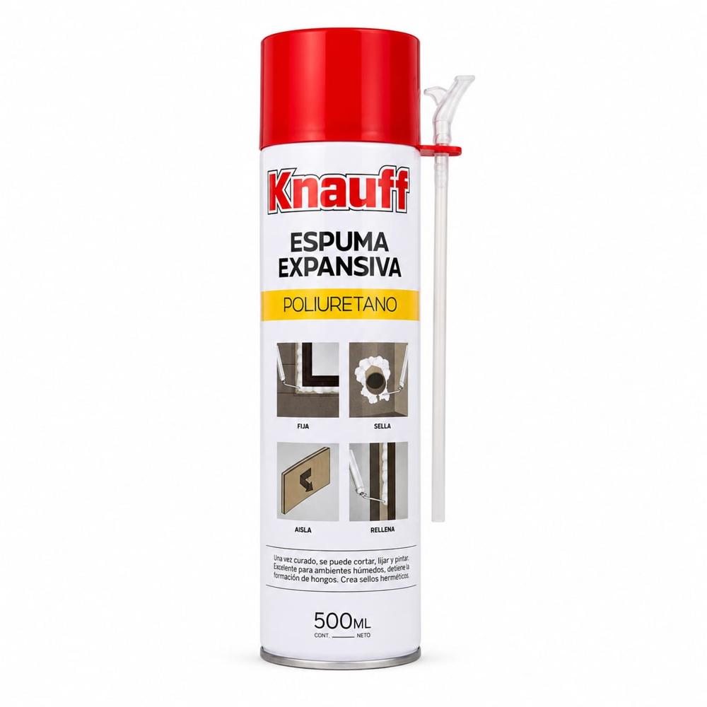 Espuma Expansiva Knauff Poliuretano 500 ml Sellador Aislante Profesional