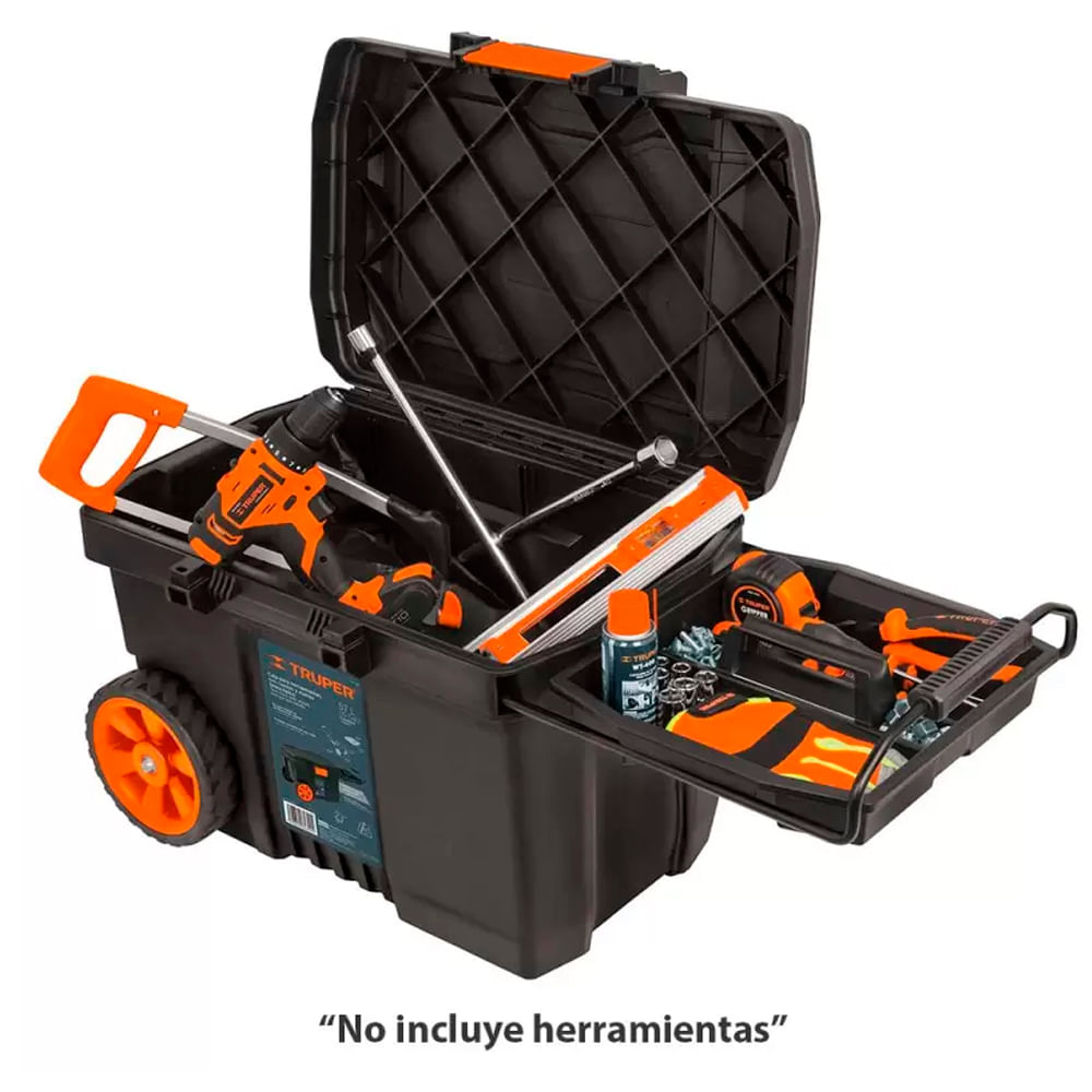 Caja para Herramientas de Plastico 23"" con Ruedas 10902 Truper
