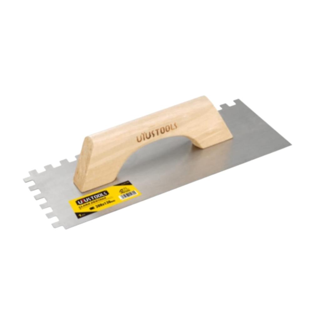 LLANA DE ACERO DENTADA CON MANGO DE MADERA