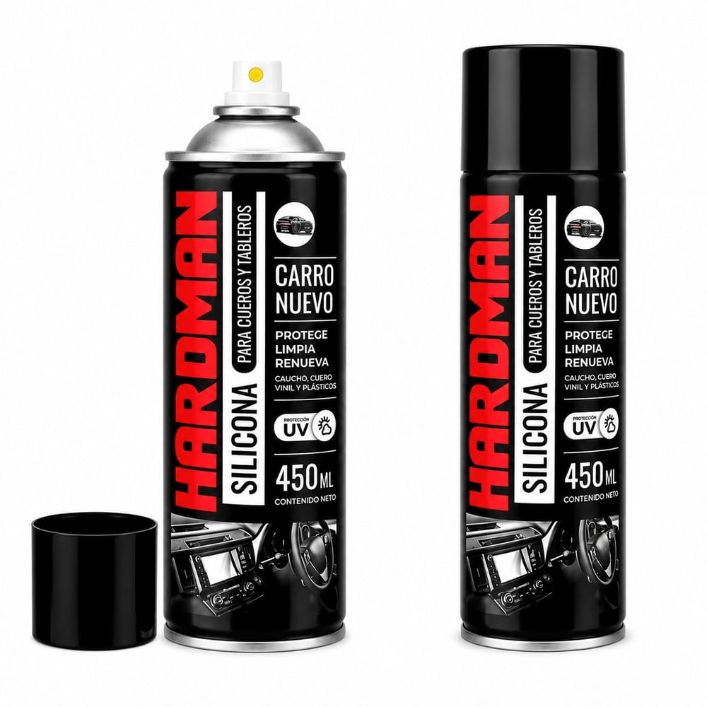 Silicona para Cueros y Tableros Hardman 450 ml Aroma Carro nuevo