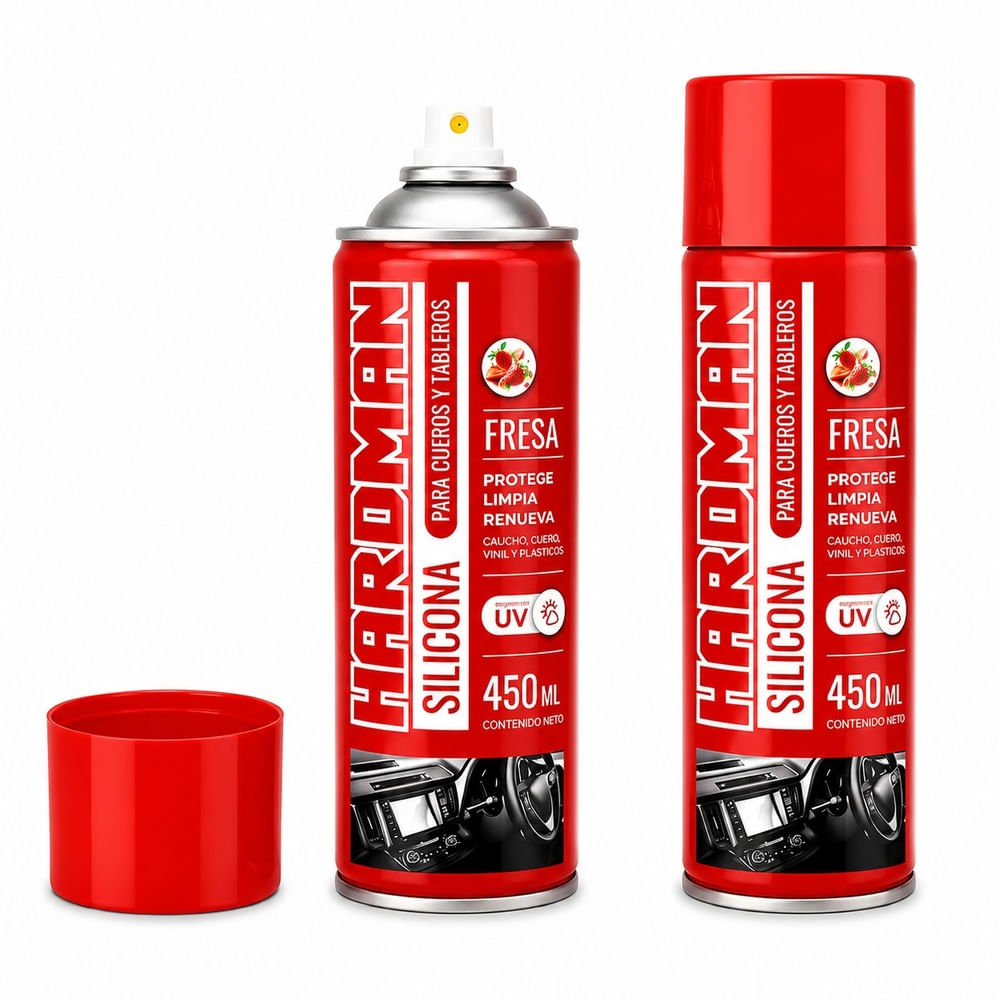 Silicona para Cueros y Tableros Hardman 450 ml Aroma Fresa