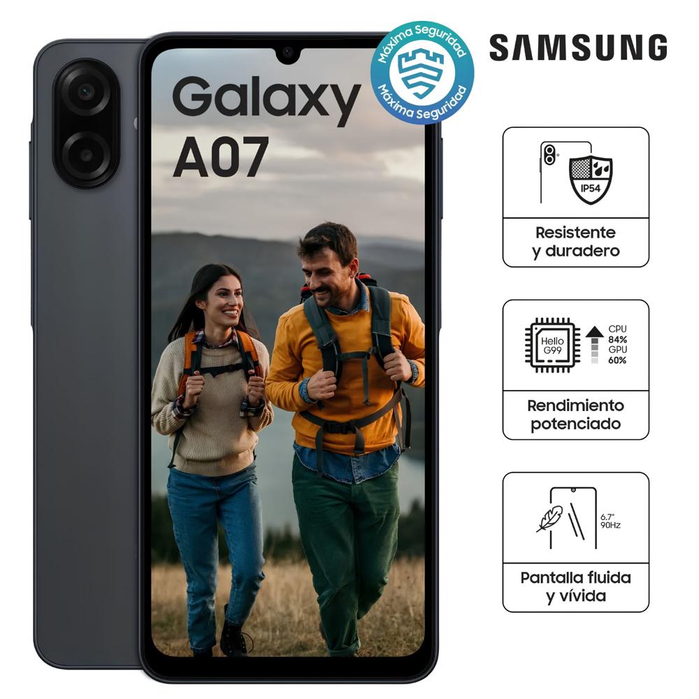 Celular Samsung Galaxy A07 4GB RAM 64 GB Negro