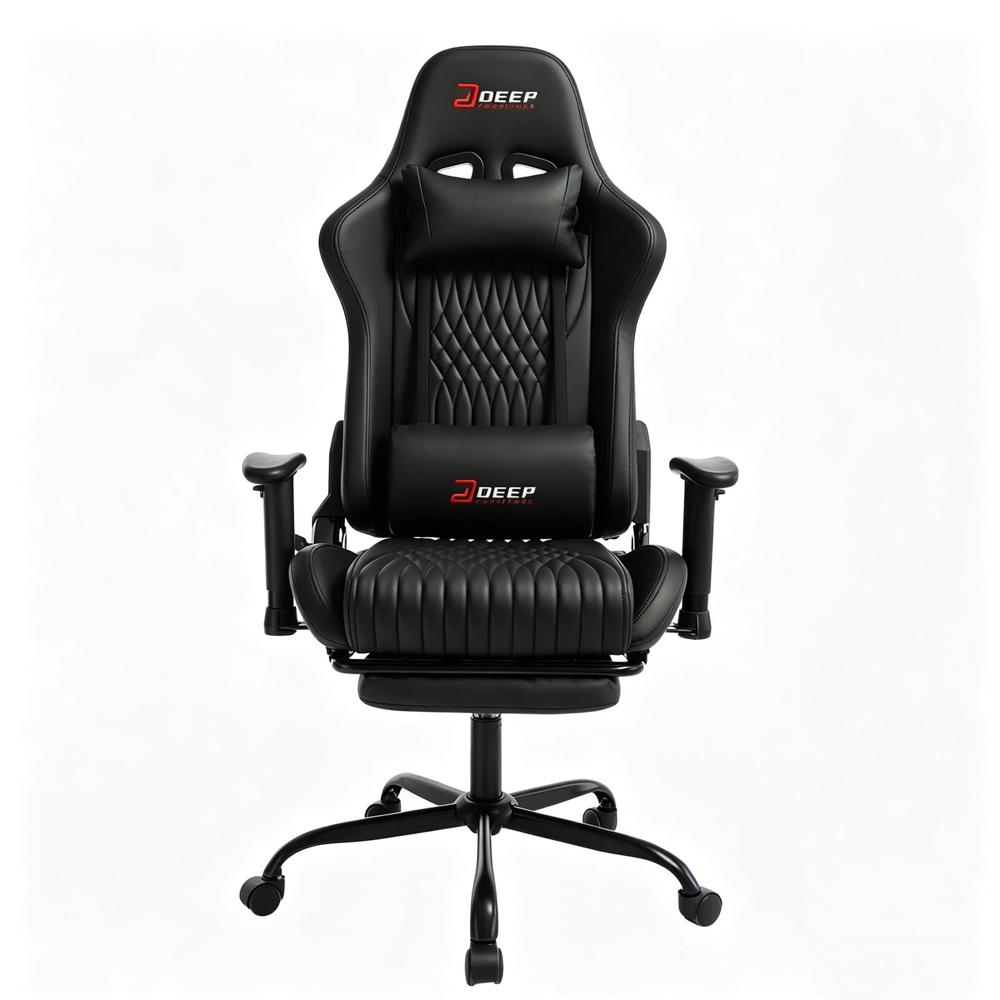 Silla Gamer Ergonómica Deep V2 Negro Posapies 170 Base Metalica