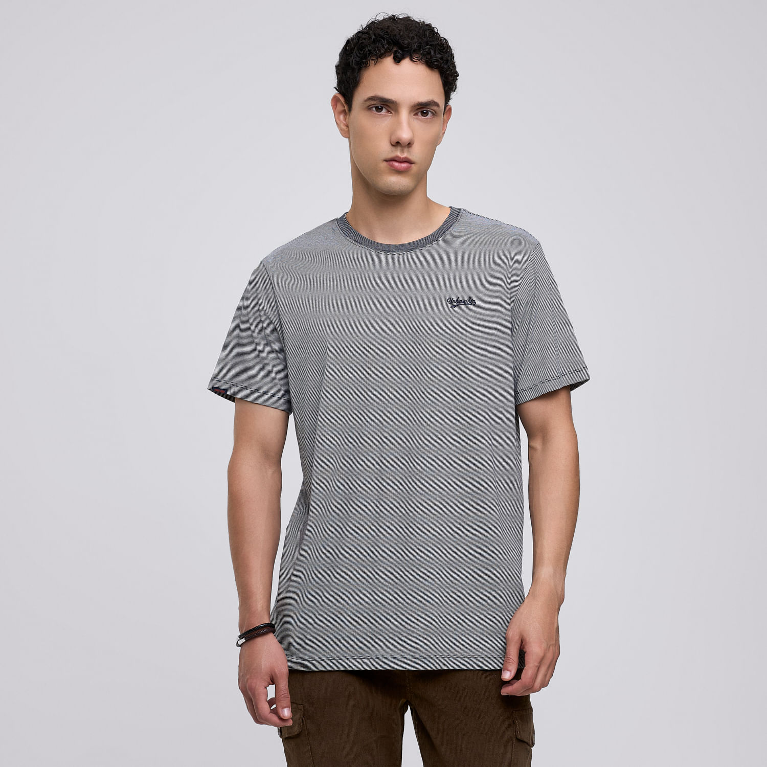 Polo Manga Corta Hombre Mini Stripes Hypnotic Azul Talla L