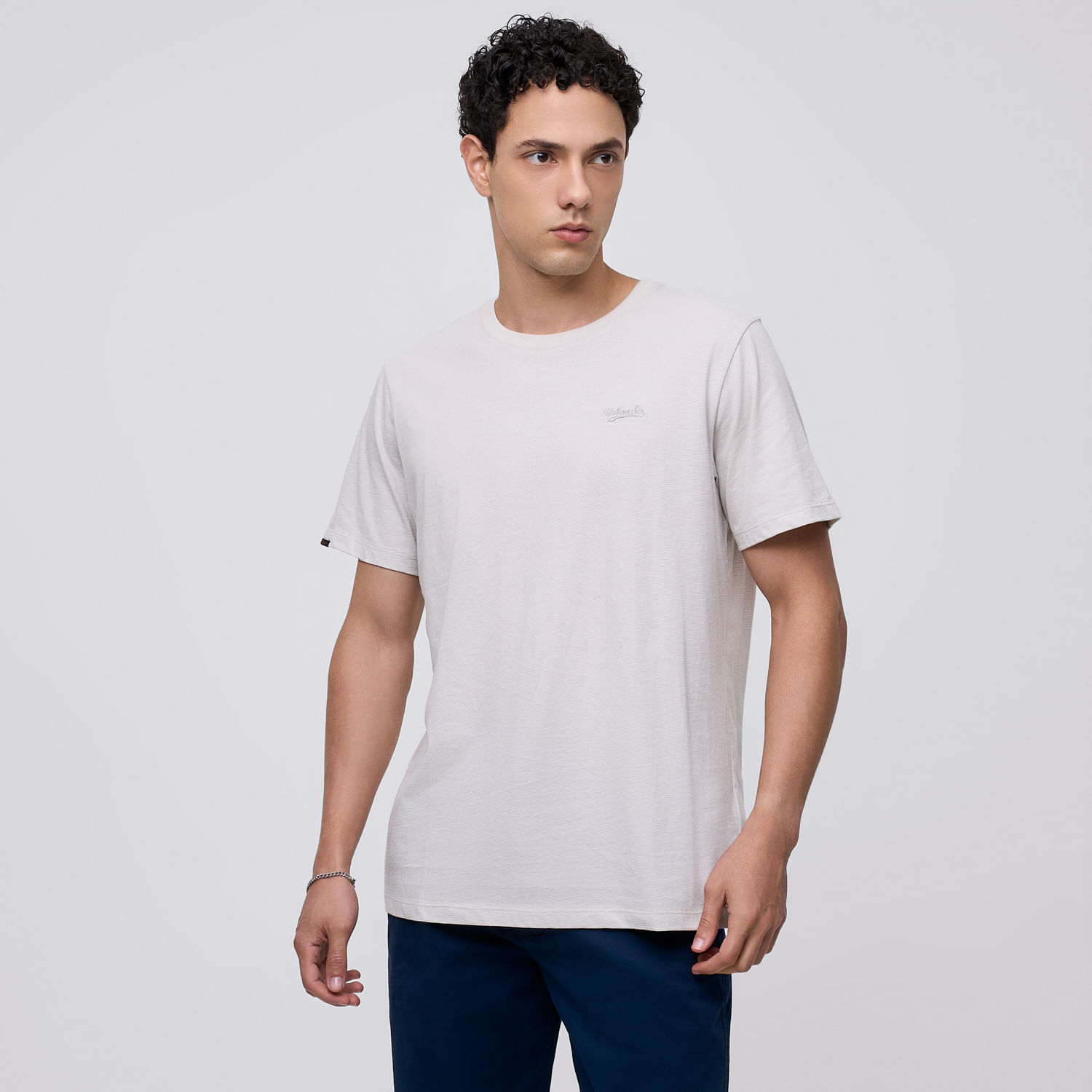 Polo Manga Corta Hombre Mini Stripes Hypnotic Blanco Talla M