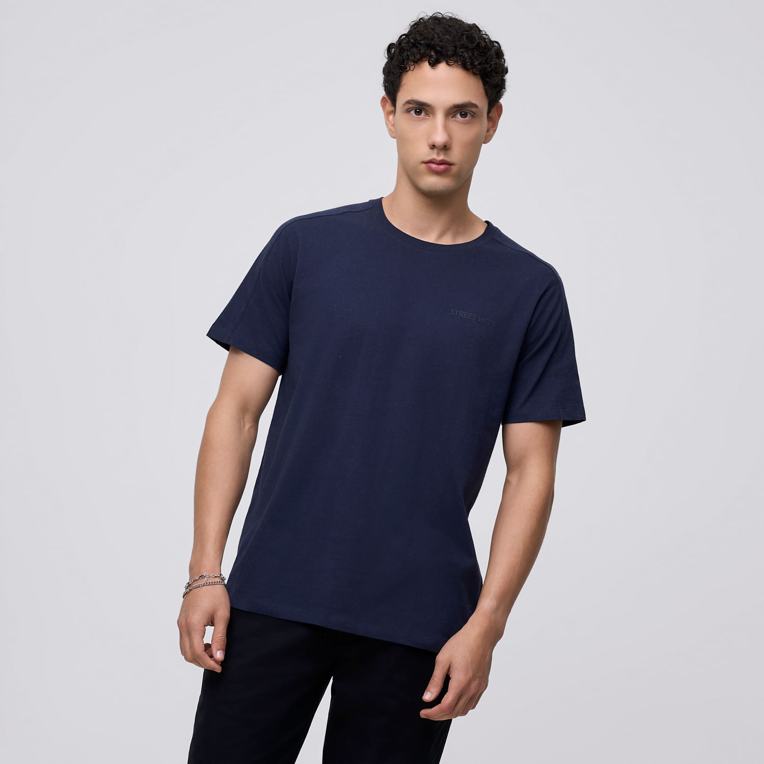 Polo Manga Corta Hombre Hd Side Hypnotic Navy Talla XL