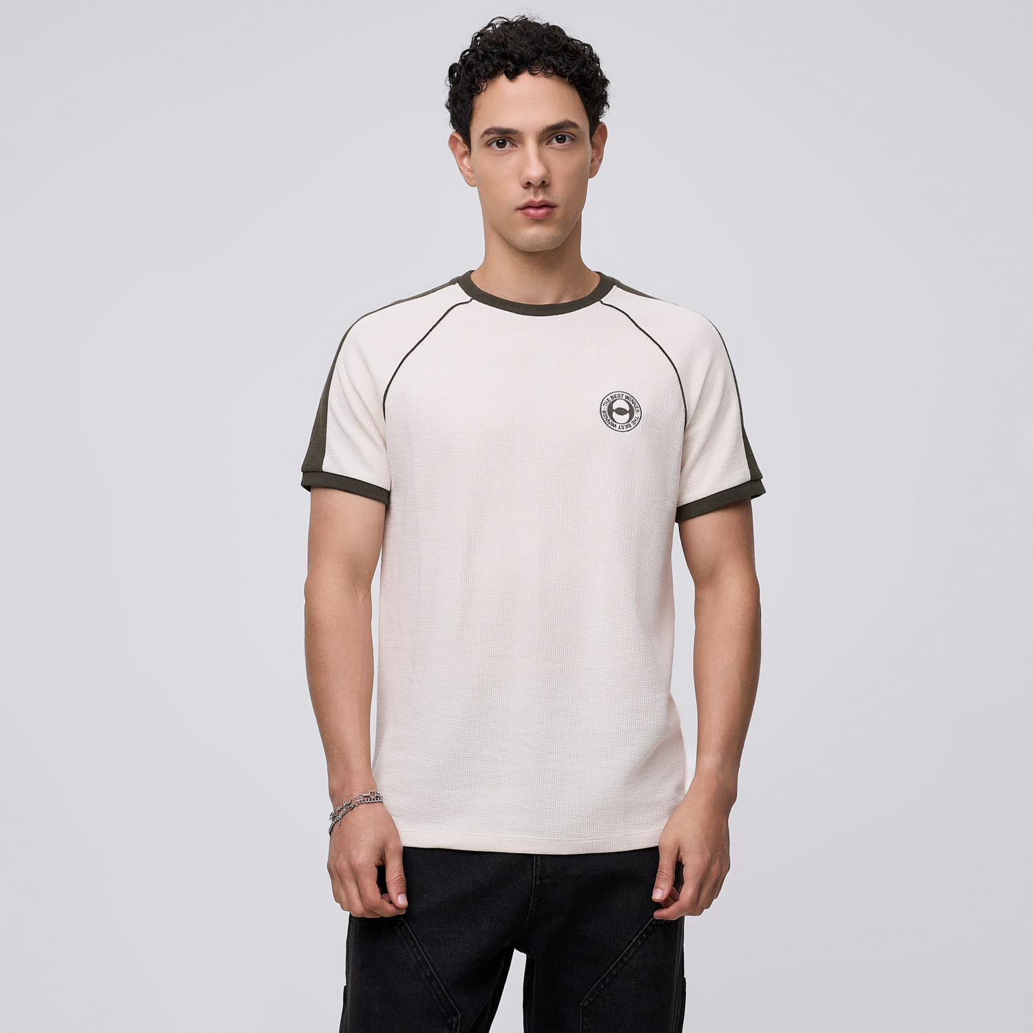 Polo Manga Corta Hombre Waffle Cuts Hypnotic Verde Talla S