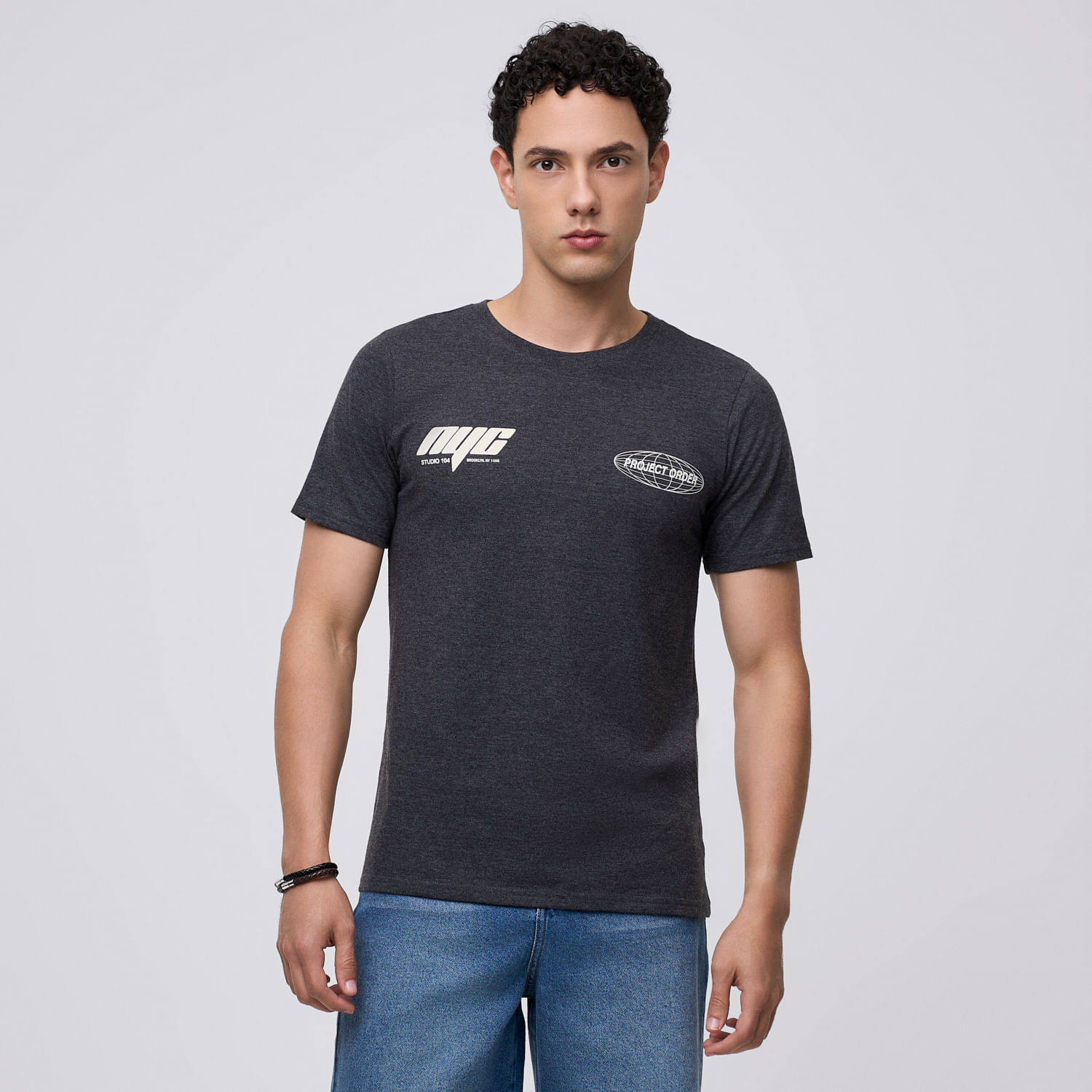 Polo Manga Corta Hombre Global Hypnotic Grafito Talla L