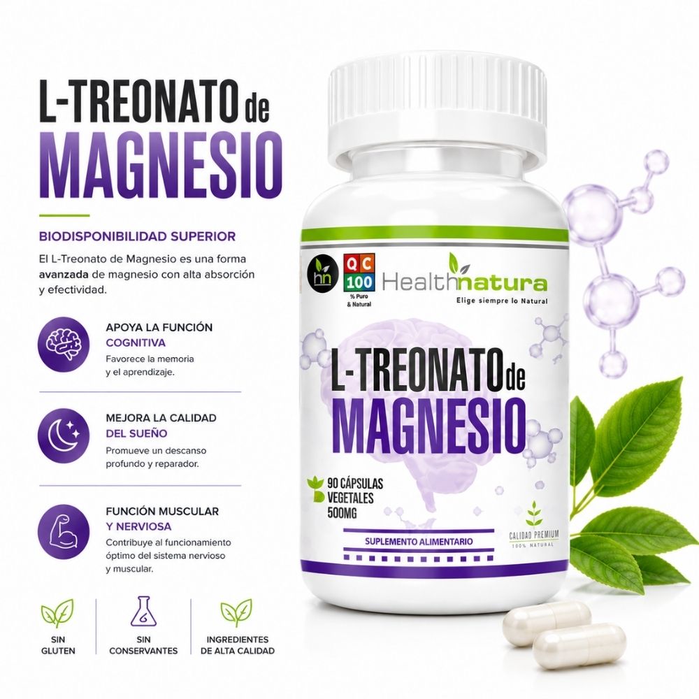 L-TREONATO DE MAGNESIO HEALTHNATURAL 500MG