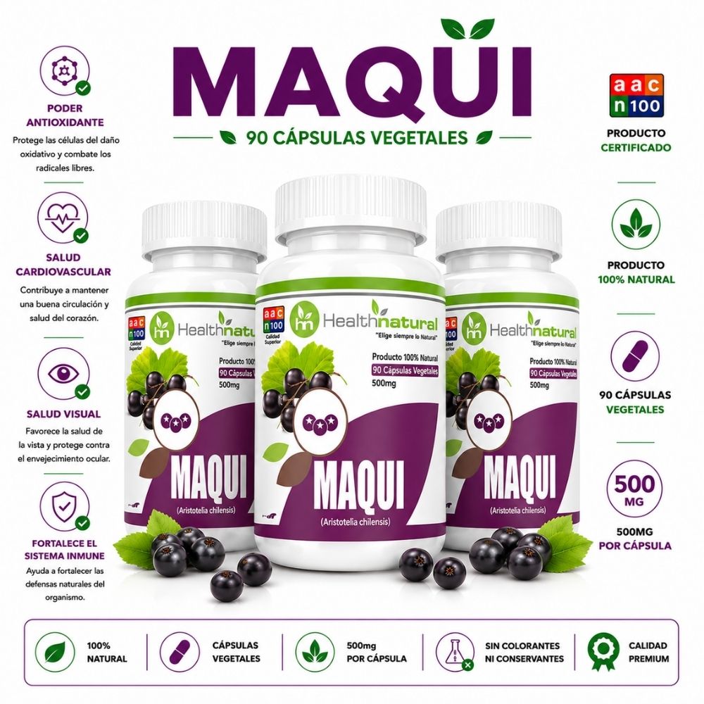 PACK 3 MAQUI HEALTHNATURAL 1500MG