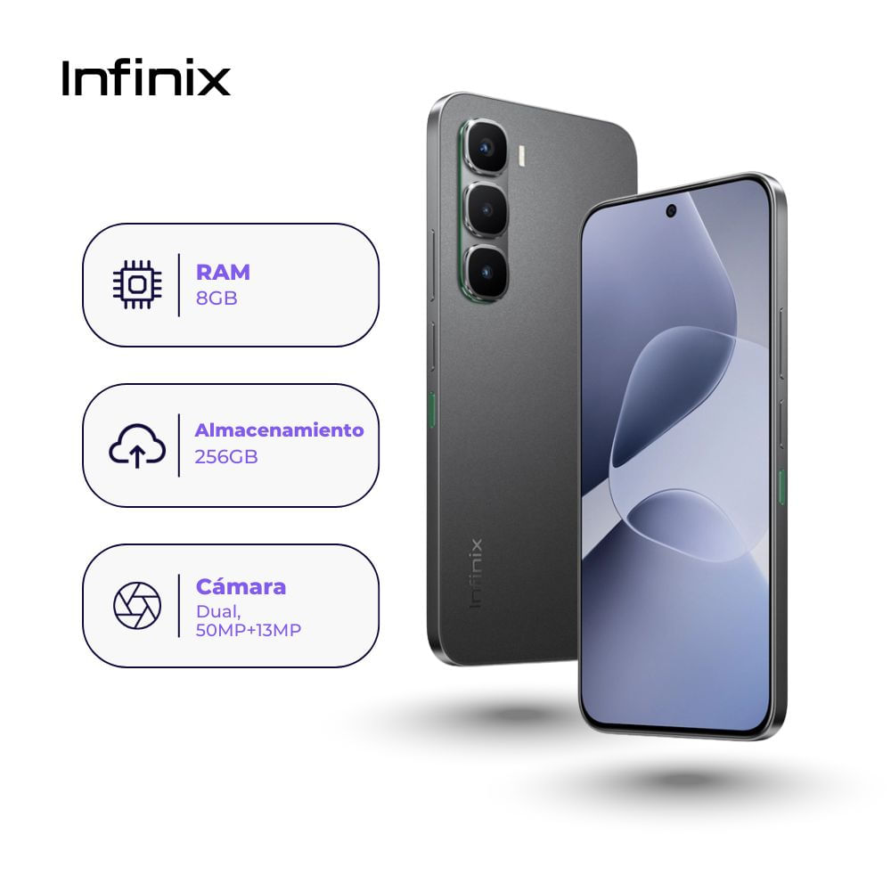 Infinix Hot 60 Pro 256GB 8GB Ram Color Negro