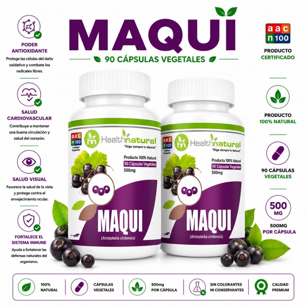 PACK 2 MAQUI HEALTHNATURAL 1000MG