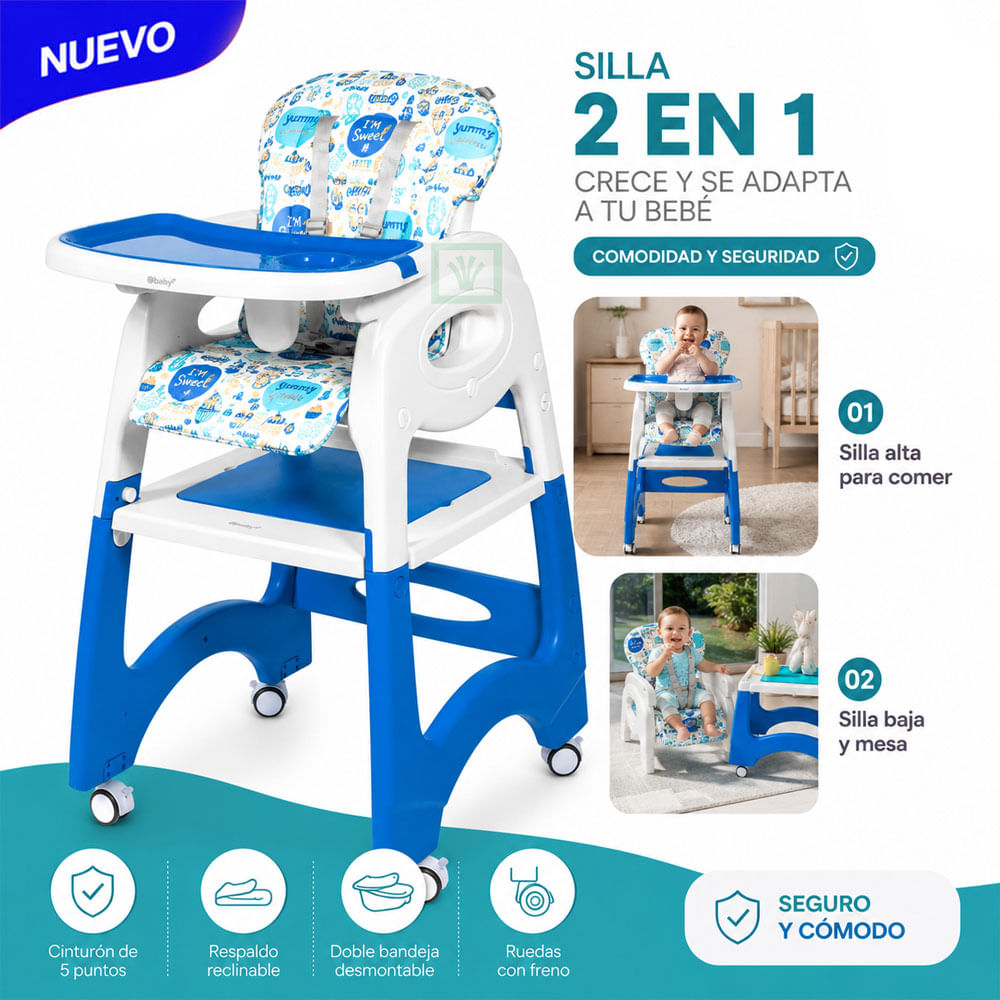 Silla de Comer Escritorio LARA EB645-1 Azul