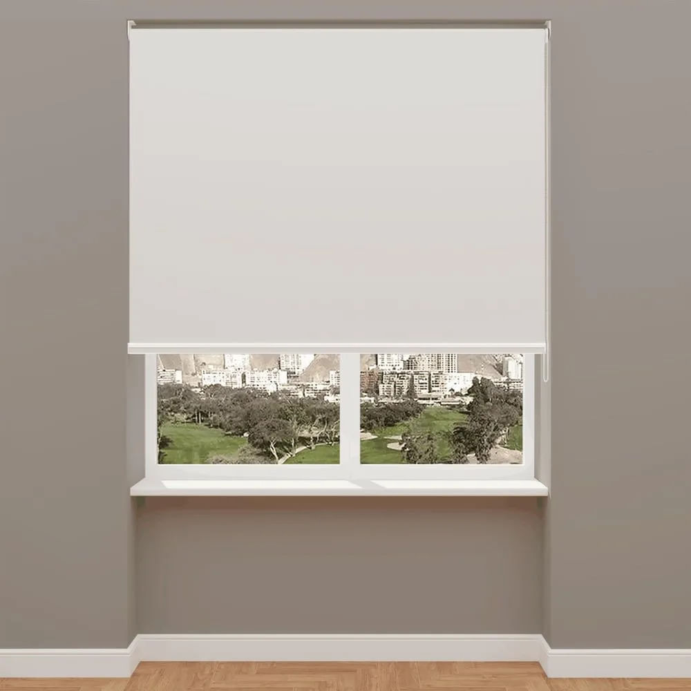 Cortina Tipo Roller Blackout Premium Blanco 120 x  200 cm
