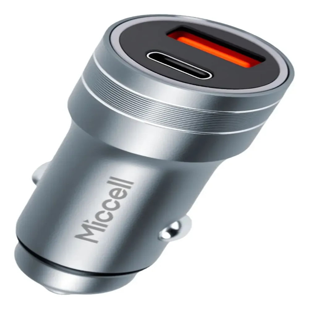 Cargador Auto Miccell 48w Dual Carga Rapida USB Cc Pd