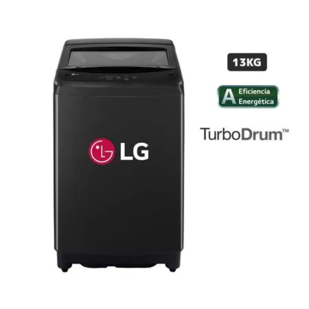 Lavadora LG 13kg  WT130BVTB carga superior con TurboDrum  Negro Claro