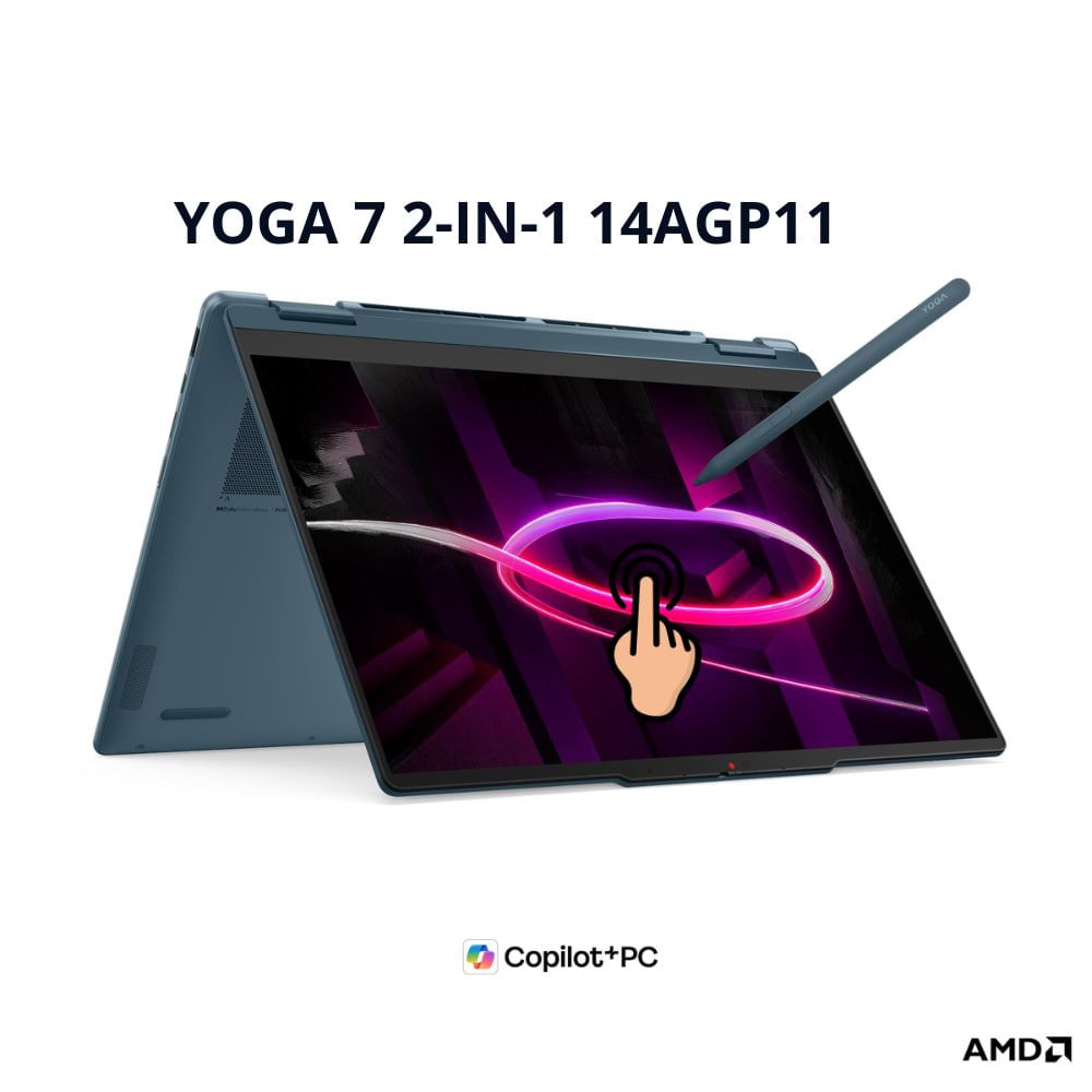 Laptop Lenovo YOGA 7 2-IN-1 14AGP11  AMD Ryzen AI 7 445 Ram 32 GB  SSD 512 GB -83TD007XLM