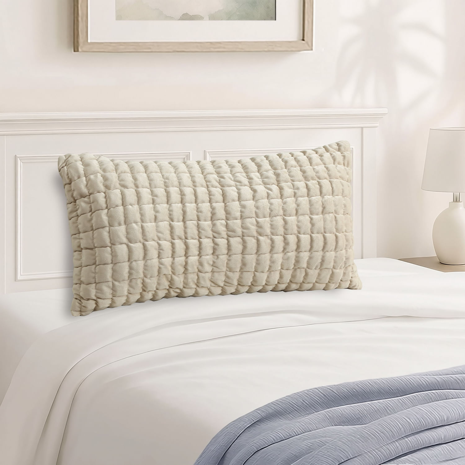 Cojin Velvet Bee 30 Cm x 70 Cm Ivory