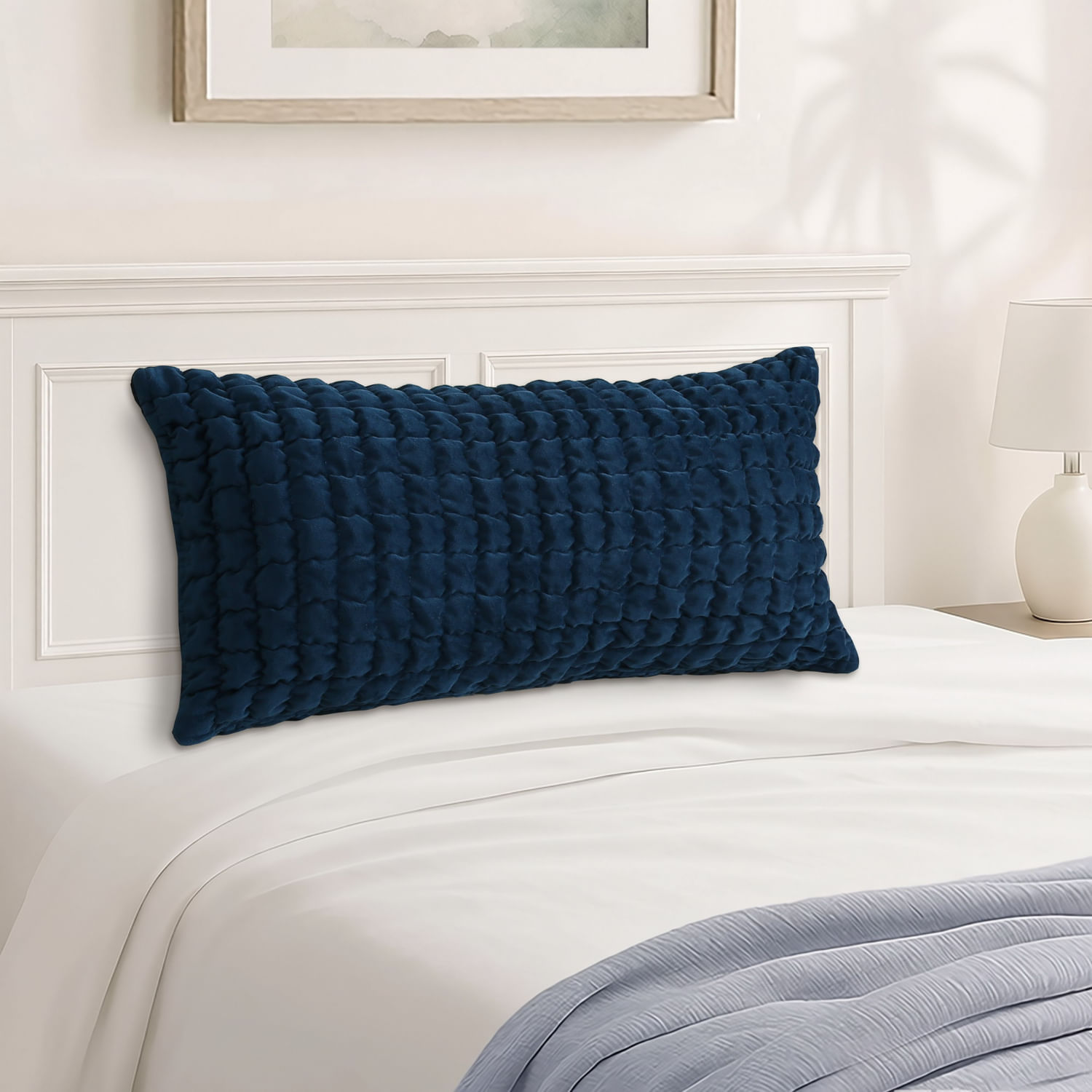 Cojin Velvet Bee 30 Cm x 70 Cm Navy